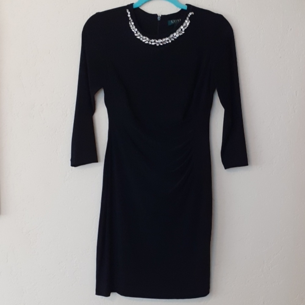 Evening dress, above the knee